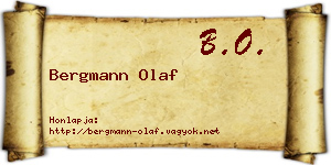 Bergmann Olaf névjegykártya